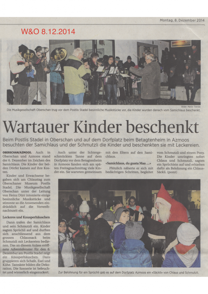 Adventsfenstereröffnung Postlis Stadel